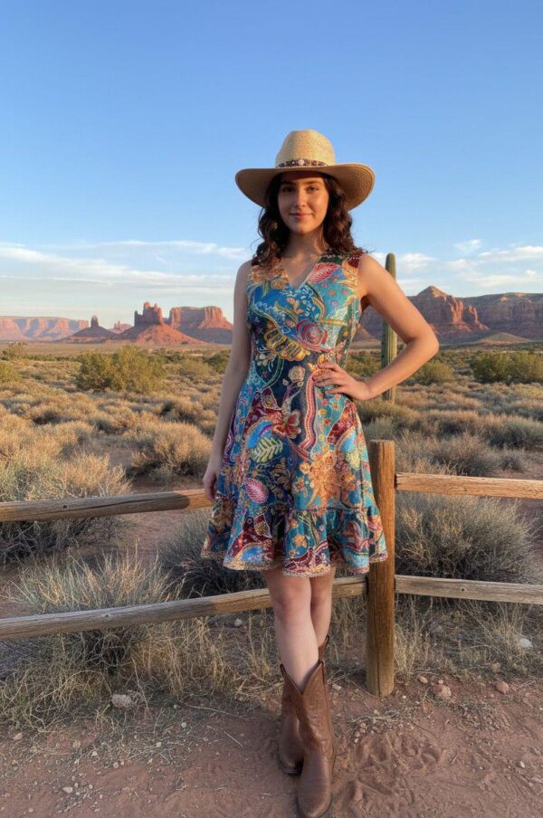 Pure Organza Party Wear Fabric – Multicolor Floral (Teal Base)