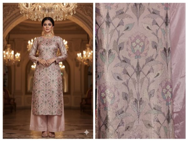 Pure Banarasi Suit Set with Pure Crepe Bottom