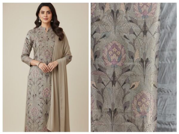 Pure Banarasi Suit Set with Pure Crepe Bottom