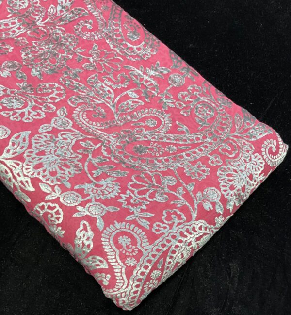 Fresh Arrivals – Brasso Velvet Fabric (Wine)