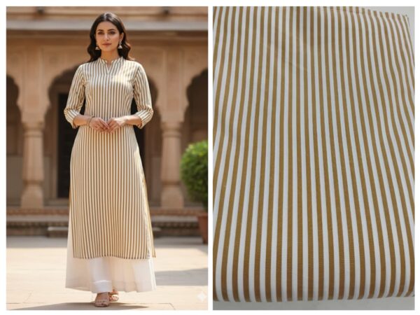 Classic Stripe Collection - Beige & White