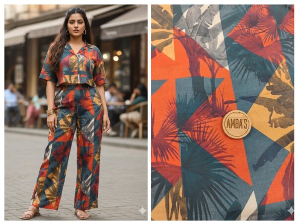 Export rayon FABRIC for all over suit / co-ord set