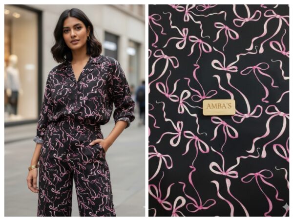 Export poplin cotton FABRIC for co-ord set / all over suit