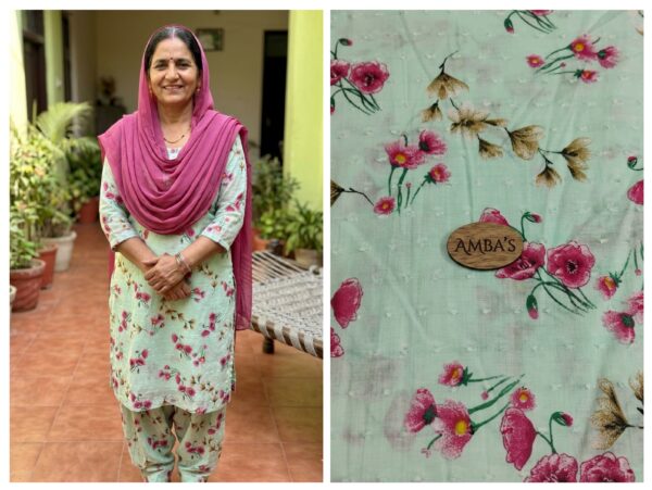 Export self cotton printed full suit fabric without dupatta