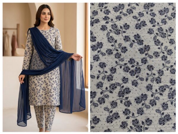 Export self rayon print for full suit/co-ord set (fabric only)