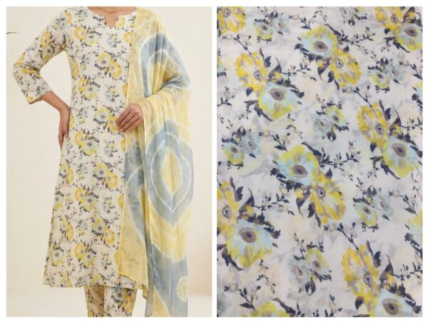 Export cambric cotton lightweight fabric for full suit/co-ord set(fabric only)