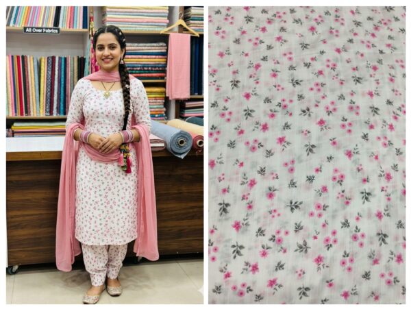 Export self cambric cotton fabric for suit/co-ord set(fabric only)