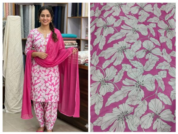 Export cambric cotton fabric for suit/co-ord set(without dupatta)