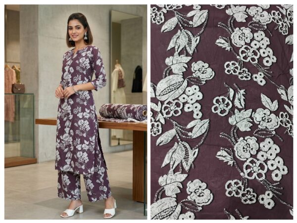 Export cambric cotton print fabric for suit/co-ord set