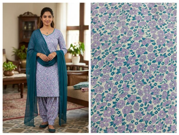 Export cotton print fabric for all over suit (4 meter fabric)(60'' width fabric)(without dupatta)))
